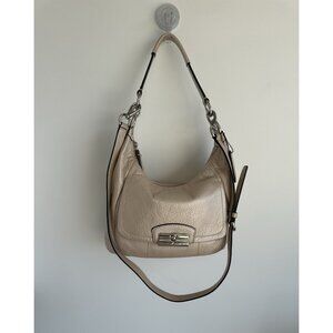 Coach Kristin Leather Hobo Bag Champagne